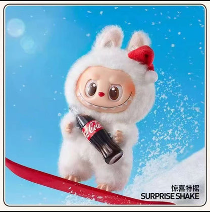 Motherland version of bubble mateab labubu Coca-Cola enamel face series plush pendant doll figure