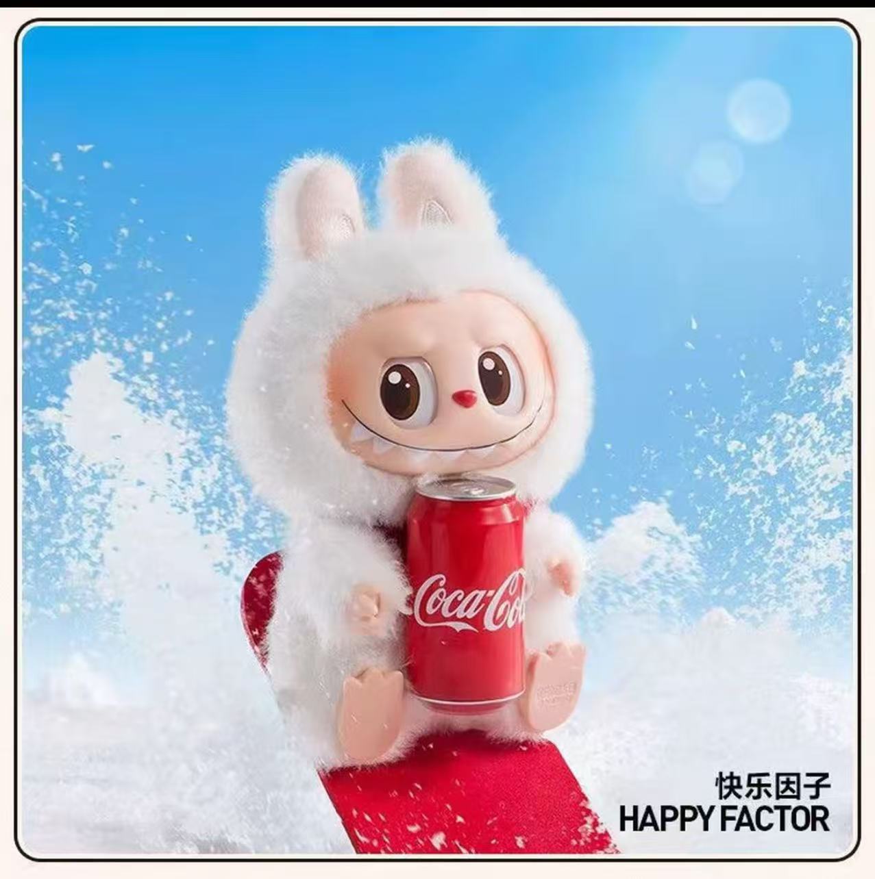 Motherland version of bubble mateab labubu Coca-Cola enamel face series plush pendant doll figure