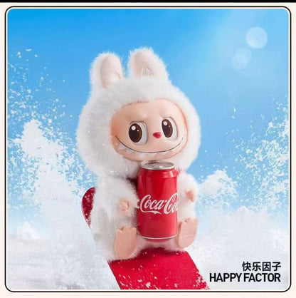 Motherland version of bubble mateab labubu Coca-Cola enamel face series plush pendant doll figure