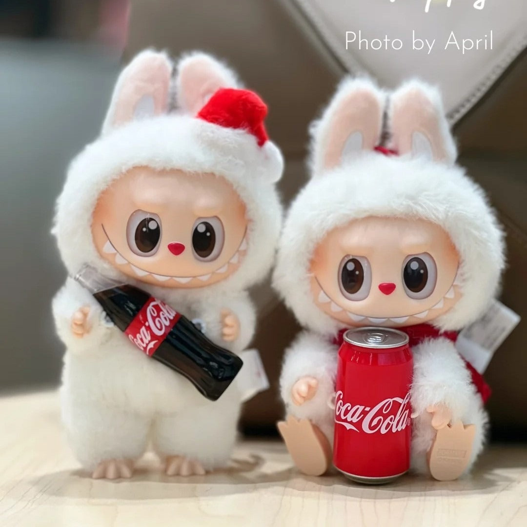 Motherland version of bubble mateab labubu Coca-Cola enamel face series plush pendant doll figure