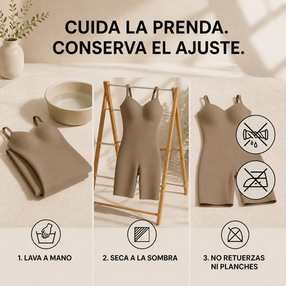 Cuidados de la faja body: lavado a mano, secado a la sombra y sin plancha