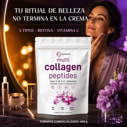 Multi Collagen Peptides en un ritual de belleza y bienestar diario