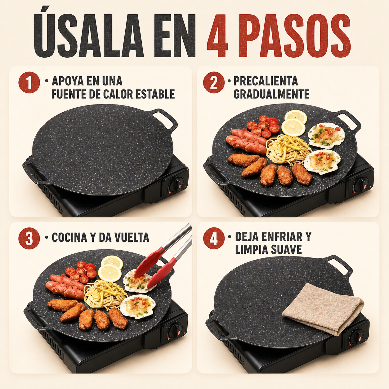 Guía en cuatro pasos para usar y limpiar la plancha coreana