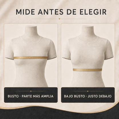 Guía para medir busto y contorno bajo busto antes de elegir talla